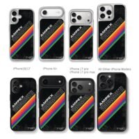 Ampex Videocassette T120 rainbow Chris Brown Phone Case Black Electroplated Silver For Iphone 11 To 17