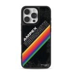 Ampex Videocassette T120 rainbow iPhone 16 Pro Max Black Case