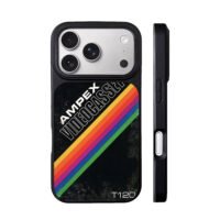 Ampex Videocassette T120 rainbow iPhone 17 Pro Max Black Case