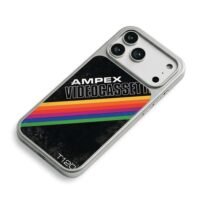 Ampex Videocassette T120 rainbow iPhone 17 Pro Max Electroplated Silver Case2