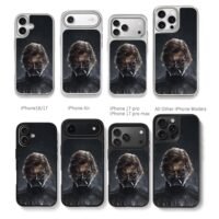 Anakin Darth Vader burnt mask Chris Brown Phone Case Black Electroplated Silver For Iphone 11 To 17