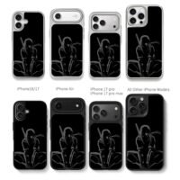 Anbu Itachi Uchiha with katana Chris Brown Phone Case Black Electroplated Silver For Iphone 11 To 17
