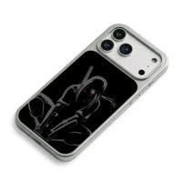 Anbu Itachi Uchiha with katana iPhone 17 Pro Max Electroplated Silver Case2