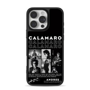 Andres Calamaro photo collage iPhone 16 Pro Max Black Case