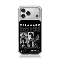 Andres Calamaro photo collage iPhone 17 Pro Max Electroplated Silver Case1