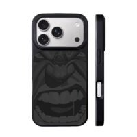 Angry Monochrome Marvel Hulk iPhone 17 Pro Max Black Case