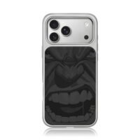 Angry Monochrome Marvel Hulk iPhone 17 Pro Max Electroplated Silver Case1