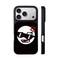 Angry sunglasses drooling meme iPhone 17 Pro Max Black Case