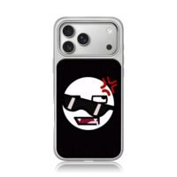 Angry sunglasses drooling meme iPhone 17 Pro Max Electroplated Silver Case1