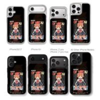 Anime Fanny Blade of Kibou art Chris Brown Phone Case Black Electroplated Silver For Iphone 11 To 17