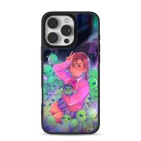 Anime girl green alien plush iPhone 16 Pro Max Black Case