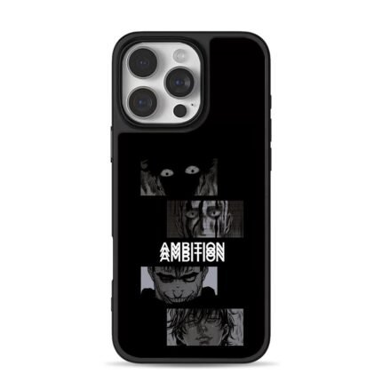 Anime manga panels with Ambition iPhone 16 Pro Max Black Case