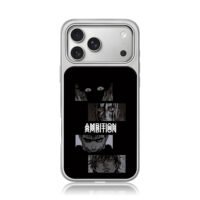 Anime manga panels with Ambition iPhone 17 Pro Max Electroplated Silver Case1