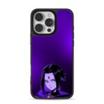 Anime Raven girl on purple iPhone 16 Pro Max Black Case