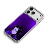 Anime Raven girl on purple iPhone 17 Pro Max Electroplated Silver Case2