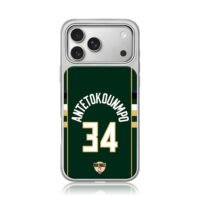 Antetokounmpo 34 NBA Finals iPhone 17 Pro Max Electroplated Silver Case1