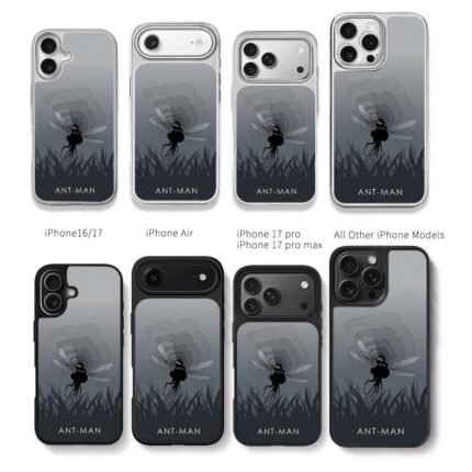 AntMan riding flying ant Chris Brown Phone Case Black Electroplated Silver For Iphone 11 To 17