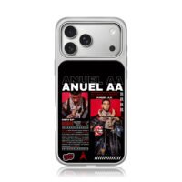 Anuel AA hip hop rapper art iPhone 17 Pro Max Electroplated Silver Case1