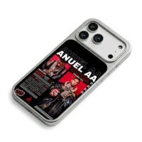 Anuel AA hip hop rapper art iPhone 17 Pro Max Electroplated Silver Case2