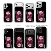 Anya Forger Joker playing card Chris Brown Phone Case Black Electroplated Silver For Iphone 11 To 17