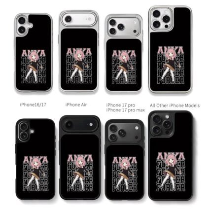 Anya Forger Spy x Family girl Chris Brown Phone Case Black Electroplated Silver For Iphone 11 To 17