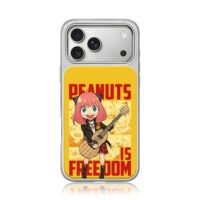 Anya guitar peanuts freedom iPhone 17 Pro Max Electroplated Silver Case1