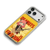 Anya guitar peanuts freedom iPhone 17 Pro Max Electroplated Silver Case2