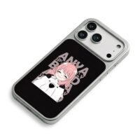 Anya hugging Bond Spy x Family iPhone 17 Pro Max Electroplated Silver Case2