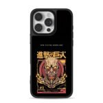 AOT Colossal Titan anime print iPhone 16 Pro Max Black Case