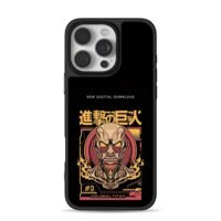 AOT Colossal Titan anime print iPhone 16 Pro Max Black Case