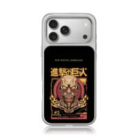 AOT Colossal Titan anime print iPhone 17 Pro Max Electroplated Silver Case1