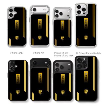 AP BREN MPL yellow line shield Chris Brown Phone Case Black Electroplated Silver For Iphone 11 To 17