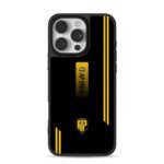 AP BREN MPL yellow line shield iPhone 16 Pro Max Black Case