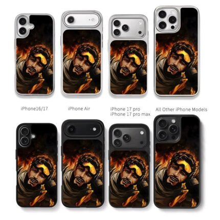 Apex Legends Mirage stylized fire art Chris Brown Phone Case Black Electroplated Silver For Iphone 11 To 17