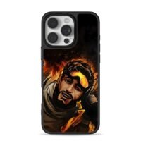 Apex Legends Mirage stylized fire art iPhone 16 Pro Max Black Case
