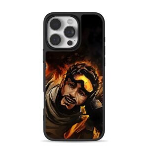 Apex Legends Mirage stylized fire art iPhone 16 Pro Max Black Case