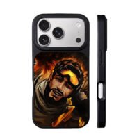 Apex Legends Mirage stylized fire art iPhone 17 Pro Max Black Case