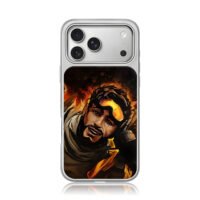 Apex Legends Mirage stylized fire art iPhone 17 Pro Max Electroplated Silver Case1