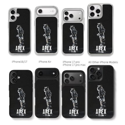 Apex Legends Wattson dark art Chris Brown Phone Case Black Electroplated Silver For Iphone 11 To 17