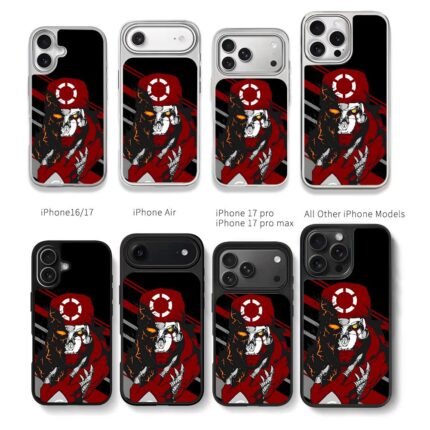 Apex Revenant cyber skull art Chris Brown Phone Case Black Electroplated Silver For Iphone 11 To 17