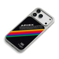 Aphex VHS T120 Rainbow Stripe iPhone 17 Pro Max Electroplated Silver Case2