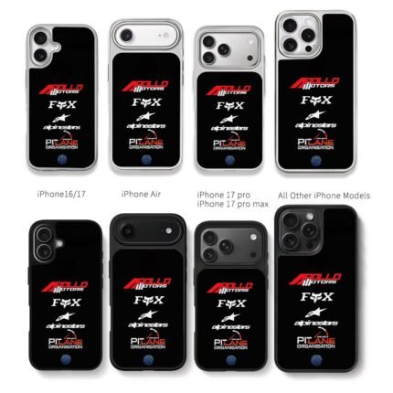Apollo Motors Fox Alpinestars Chris Brown Phone Case Black Electroplated Silver For Iphone 11 To 17