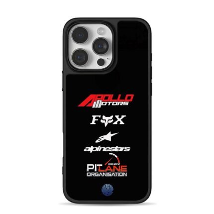 Apollo Motors Fox Alpinestars iPhone 16 Pro Max Black Case