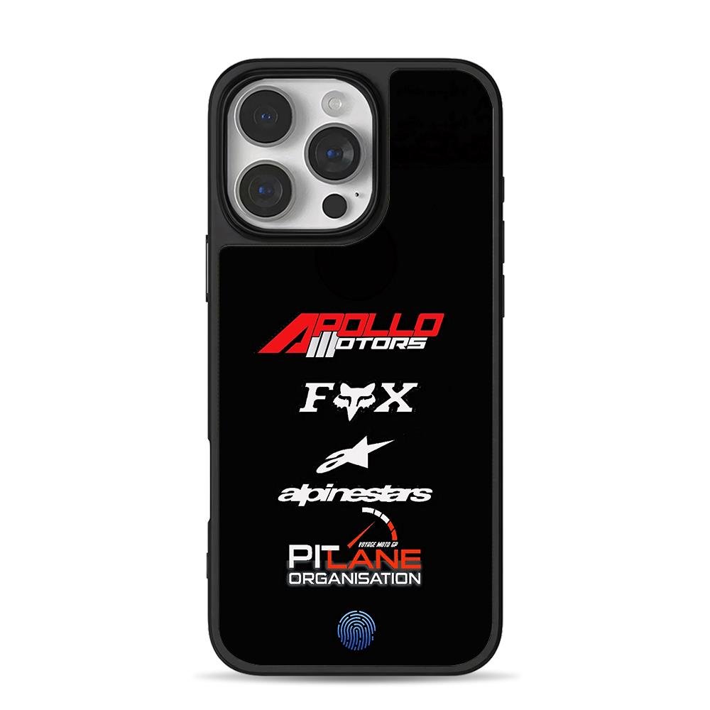Apollo Motors Fox Alpinestars iPhone 16 Pro Max Black Case Apollo Motors Fox Alpinestars iPhone 16 Pro Max Black Case