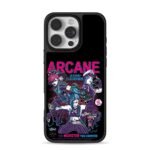 Arcane LoL Jinx Vi Caitlyn art iPhone 16 Pro Max Black Case