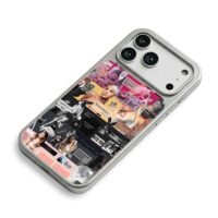 Ariana Grande fan art collage iPhone 17 Pro Max Electroplated Silver Case2