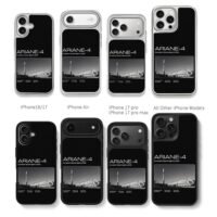 Ariane 4 ESA rocket launch Chris Brown Phone Case Black Electroplated Silver For Iphone 11 To 17