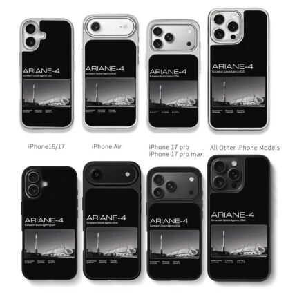 Ariane 4 ESA rocket launch Chris Brown Phone Case Black Electroplated Silver For Iphone 11 To 17
