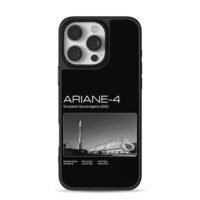 Ariane 4 ESA rocket launch iPhone 16 Pro Max Black Case