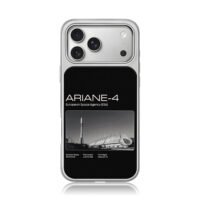 Ariane 4 ESA rocket launch iPhone 17 Pro Max Electroplated Silver Case1